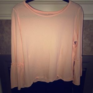 NWT SO Peach Top W/ Bell Sleeves